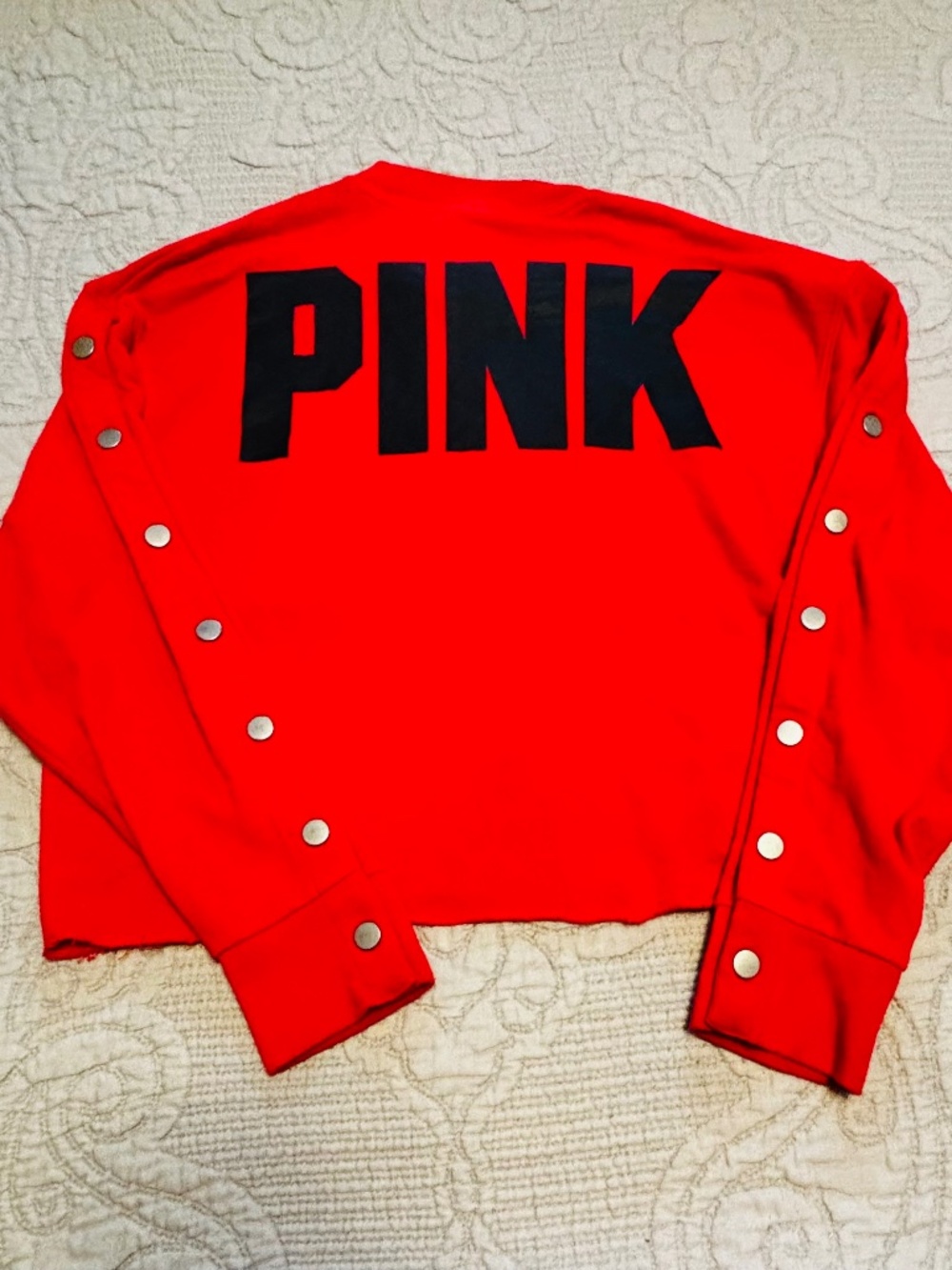 Pink Victoria’s Secret Sweatshirt Red Sz XSmall